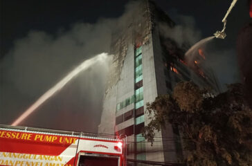 Begini Penampakan Gedung Bapenda DKI Usai Dilalap Api, Lantai 11-16 Hangus(1)